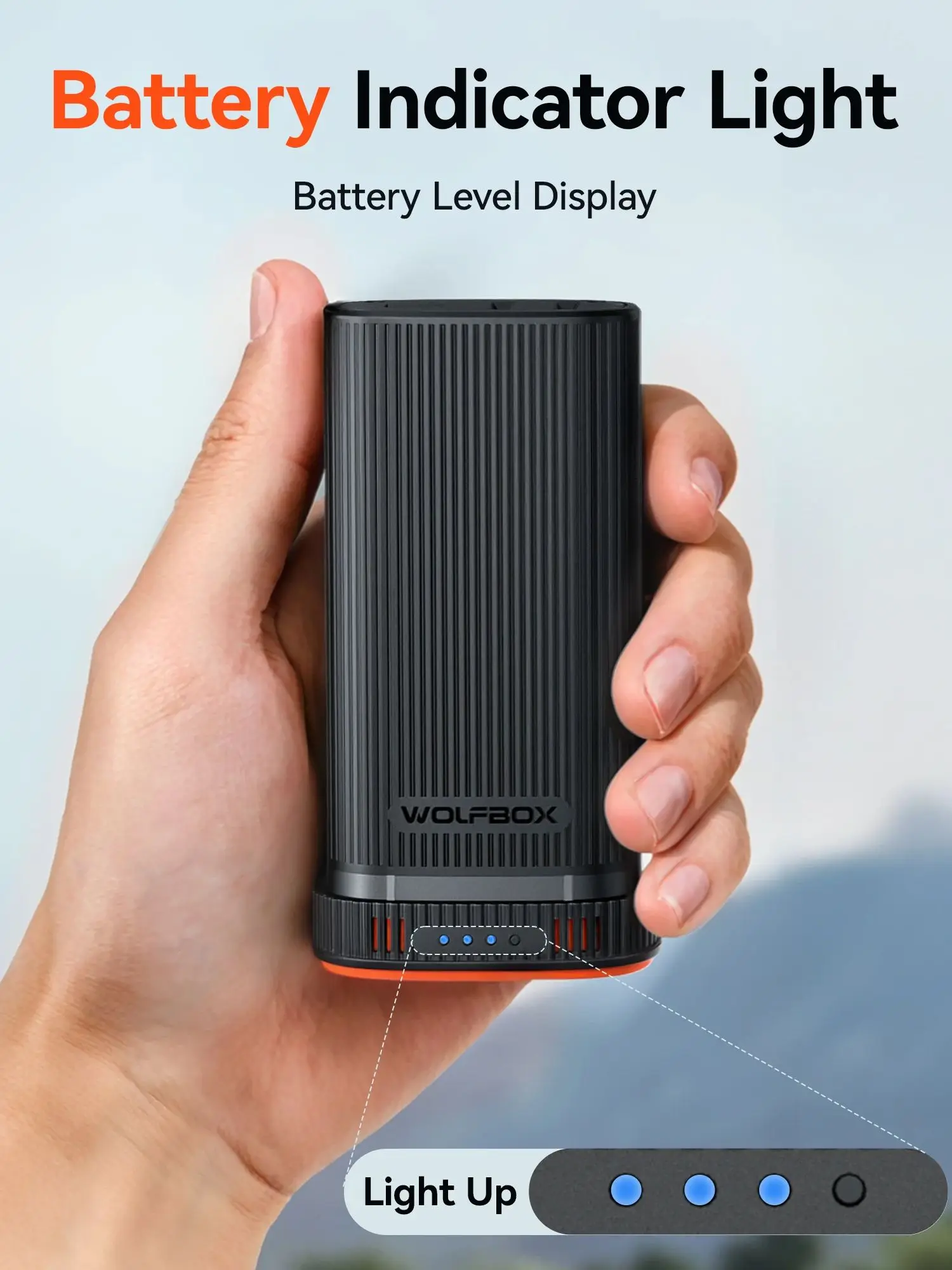 WOLFBOX MF200 22,2 Wh 7,4 V wiederaufladbarer Li-Ionen-Akku – abnehmbare Notstromversorgung (nur Akku, kein Ladegerät)