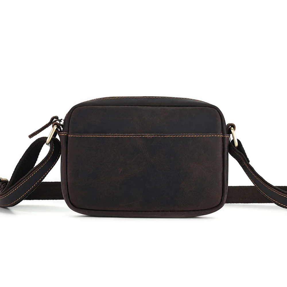 Luxury Genuine Cowhide Messenger Bag for Men Vintage Leather Crossbody Satchel Premium Work Shoulder Bag