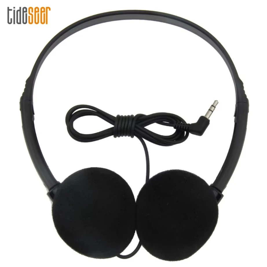 100pcs/lot 3.5mm Wired Stereo Headphones Adjustable Economical Headset Music Earphones For School Kids Hospital Library Gyms