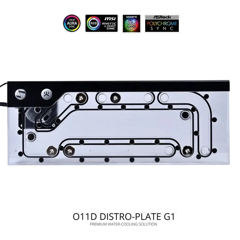 LianLI O11D Verdeelbord, EK-DP zijde PC-O11D G1 D-RGB, bevat DDC 3.1 PWM pomp, geschikt voor Lianli O11D/O11XL/O11EVO