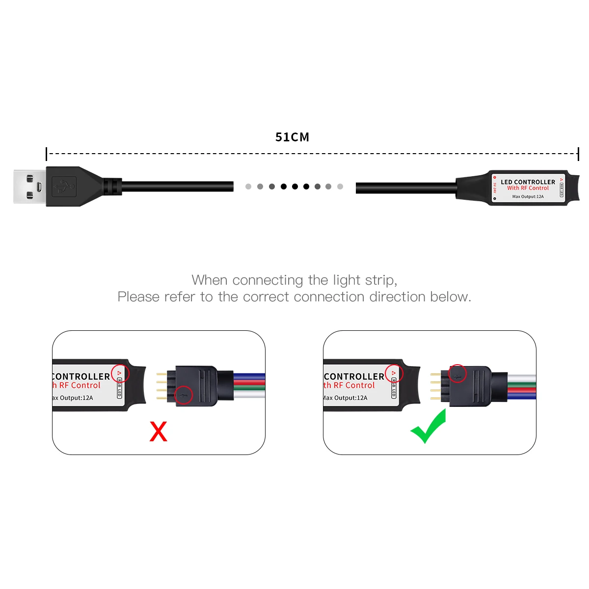 Kontroler USB 5 V LED RGB 11 klawiszy Bezprzewodowy pilot RF do neonowych taśm LED 5050 2835 RGB