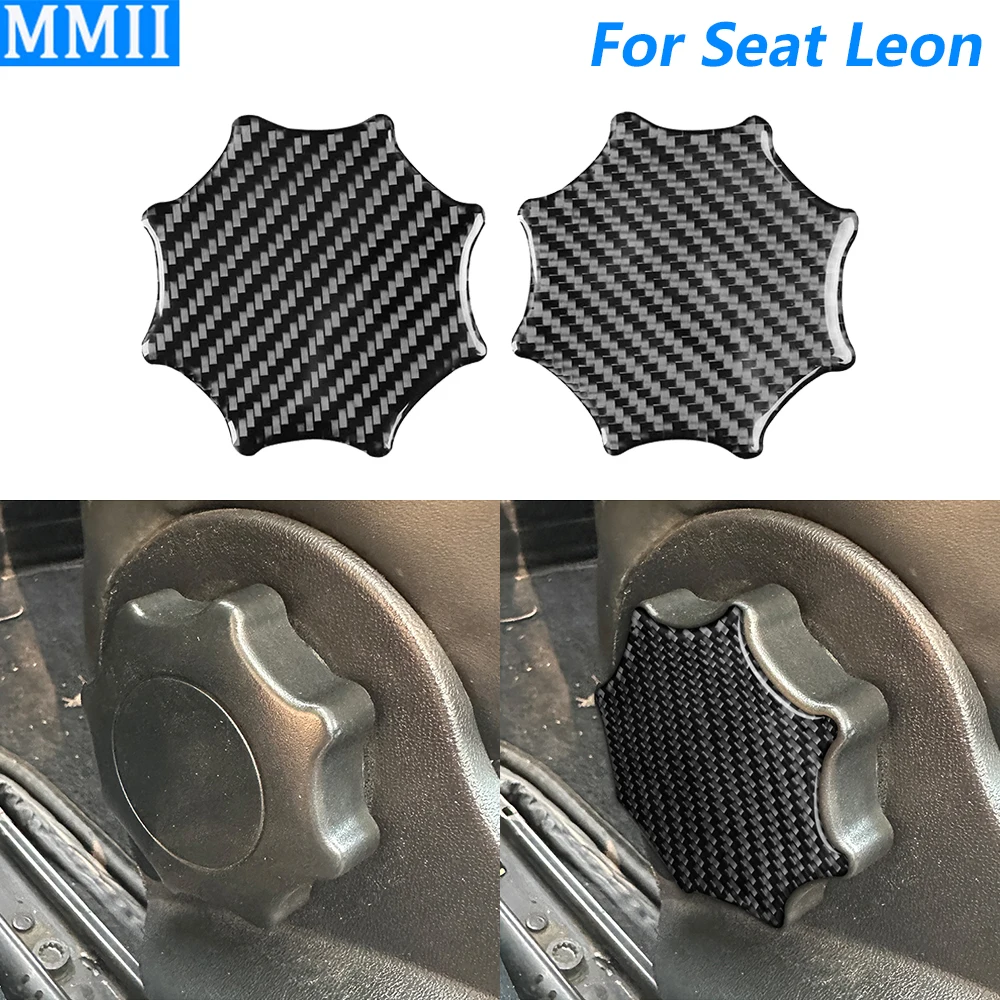 

Для Seat Leon 2005-2012 углеродное волокно, ручка регулировки сиденья, декоративная крышка, автомобильные аксессуары, наклейка для украшения интерьера