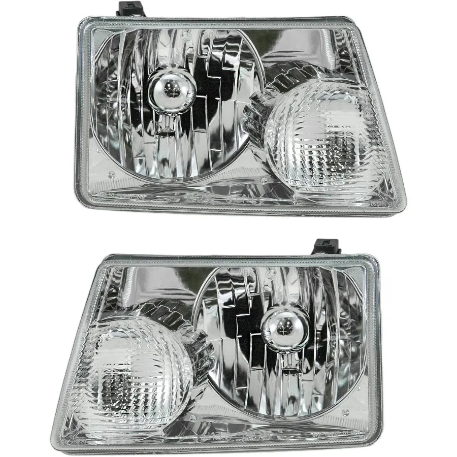 

Комплект фар в сборе из 2 предметов с хромированной рамкой для со стороны водителя и пассажира, совместимый с Ranger 20012011 Enhances Visibi