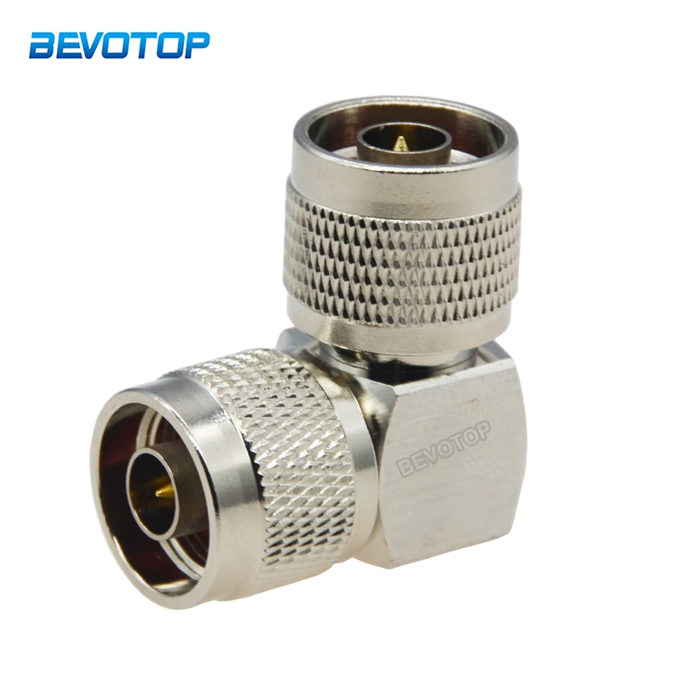 

N Male Plug to N Male/Female Right Angle 90 Degree Plug N Type Adapter 50 Ohm RF Coaxial Connector Copper Nickel Plated