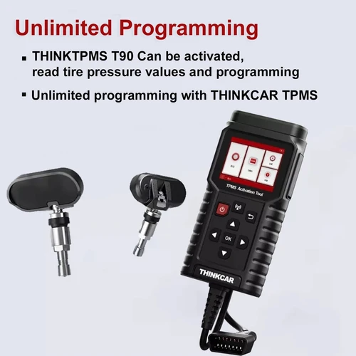 Imagen 2 del producto Herramienta THINKCAR TP T90 TPMS, programador de Sensor de 315/433MHz, herramienta de diagnóstico OBD2, programación Universal para vehículos 99%