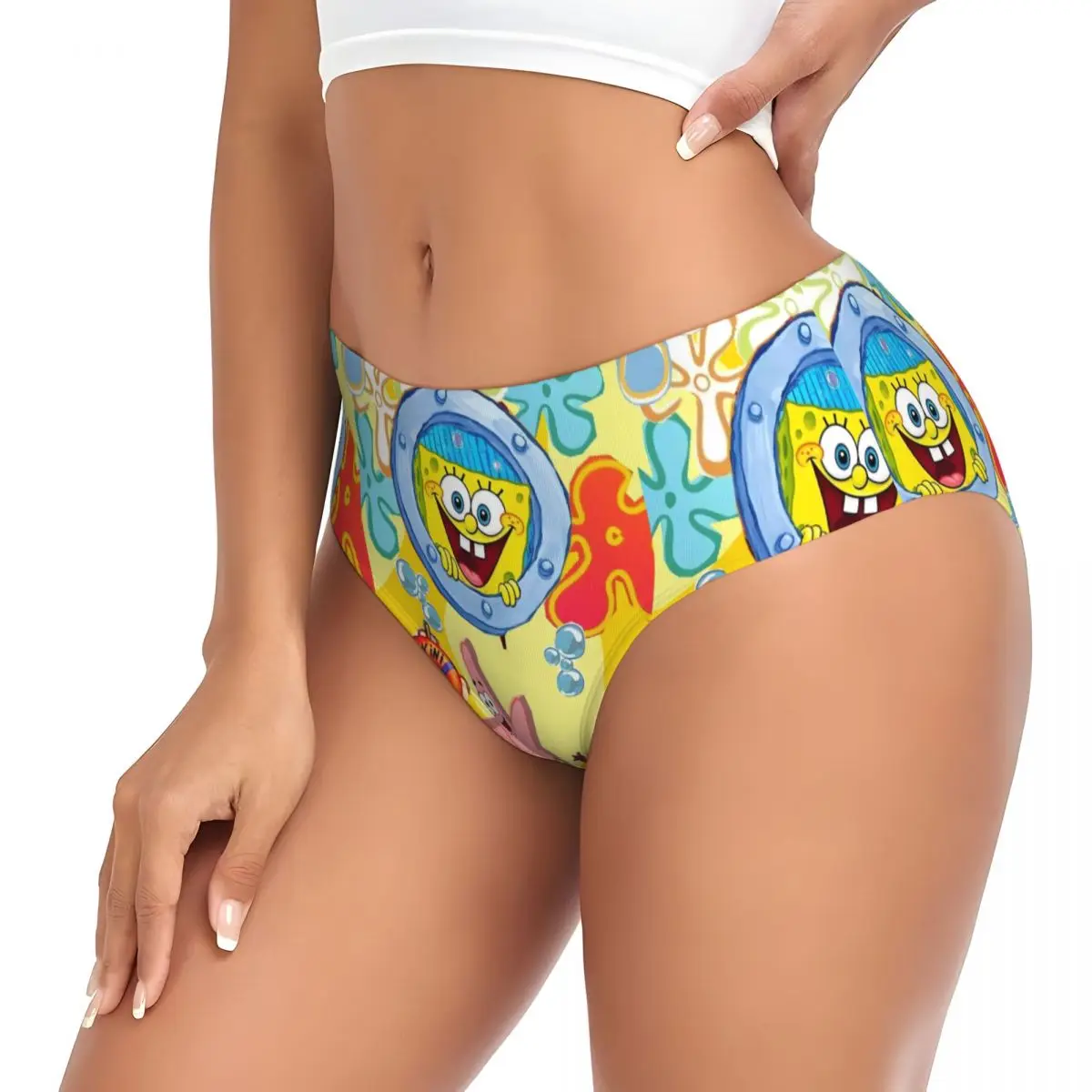 Короткие трусики S-Sponges в стиле комиксов, женское дышащее классическое нижнее белье в стиле аниме