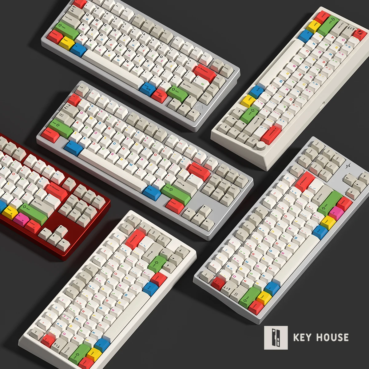 Ensemble de touches d'éclairage RVB pour clavier mécanique, capuchon de clavier blanc rétro personnalisé, aucun profil, PBT, 122 touches, Cursh80, 75/61