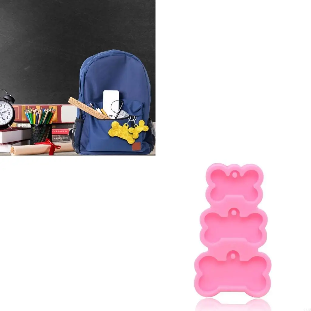 Keychain Charms Epoxy Resin Mold Charm Jewelry for Key Chain Pendant Silicone Mould DIY Crafts Decorations Casting Mold