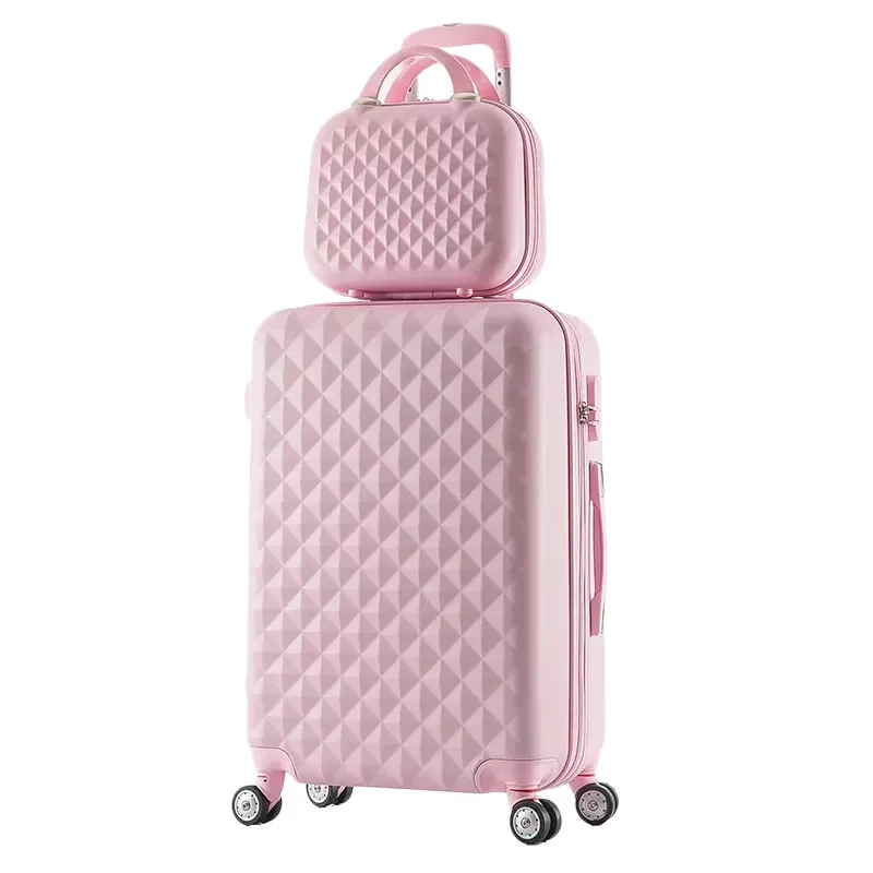 Imagem -04 - Conjunto Moda Bolsa de Cosméticos 20 22 24 28 Polegada Menina Estudantes Trole Case Viagem Spinner Senha Bagagem Mulher Rolando Mala Peças