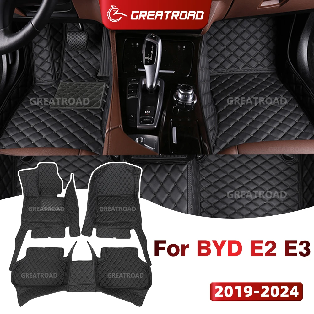 

GREATROAD For BYD E2 E3 (5-Seat) 2019-2024 Custom Car Floor Mat Auto Carpet Cover Interior Accessories "