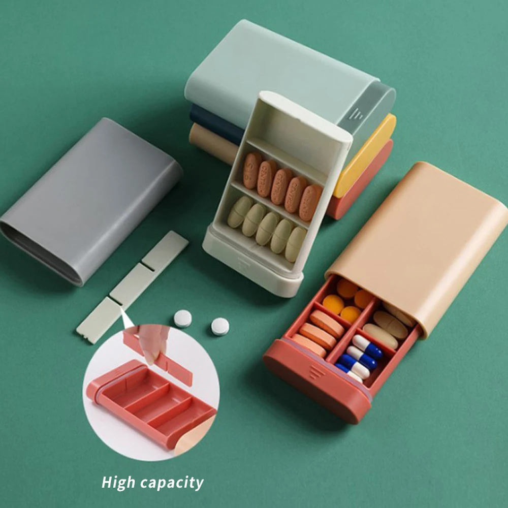 Household Portable Sub-packaging Small Mini Pill Box Small Box Carry Pill Box Sealed Storage Box Clean Small Box for Pack Item