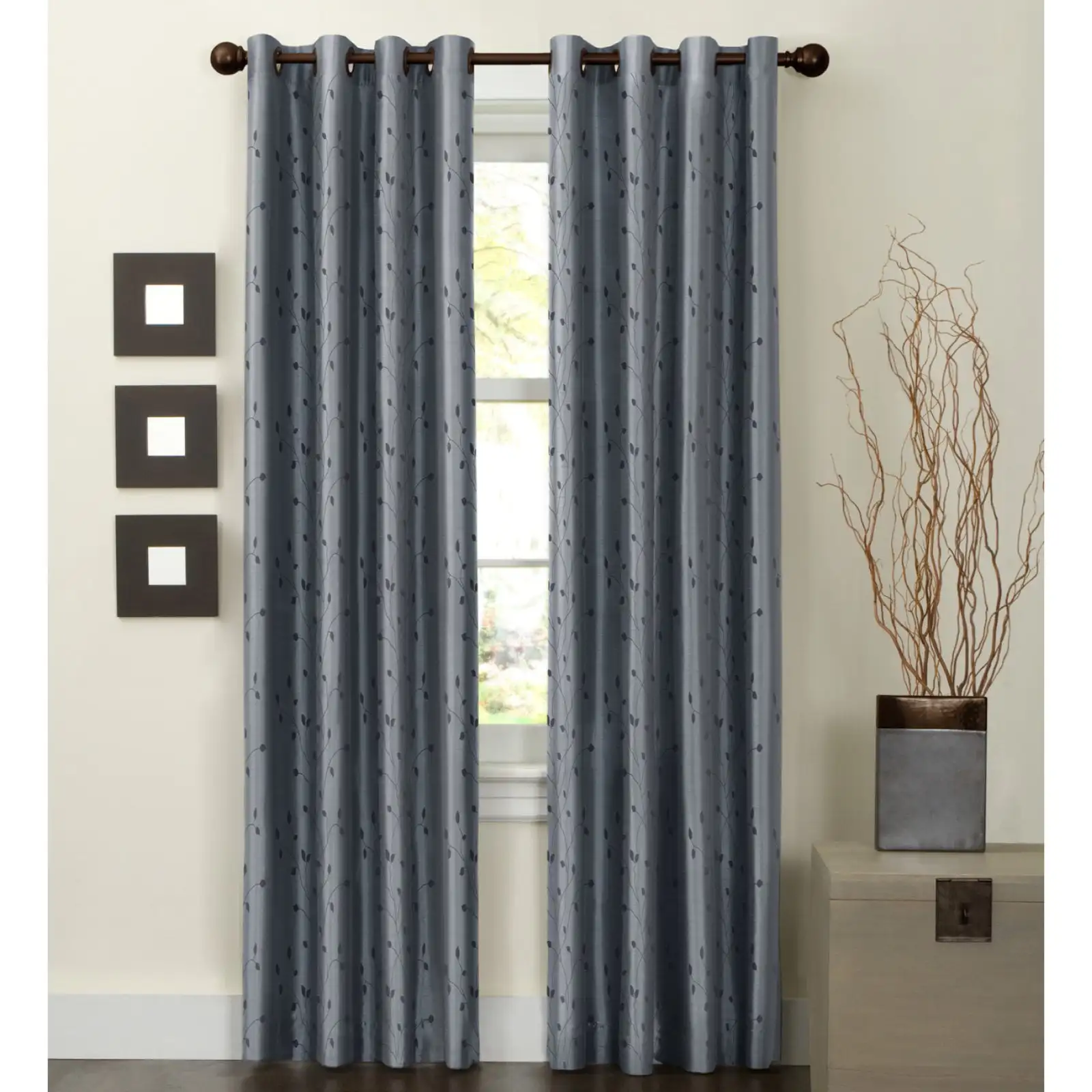 

Jardin Embroidered Room Darkening Thermal Lined Energy Window Panel