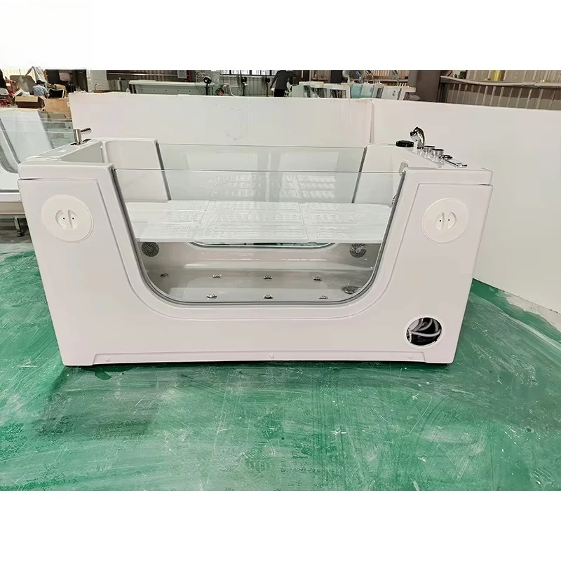 

Large Freestanding Pet Adjustable Cleaning Bathtub Dog Spa Grooming Tub for Pet Salon Swimming Pool