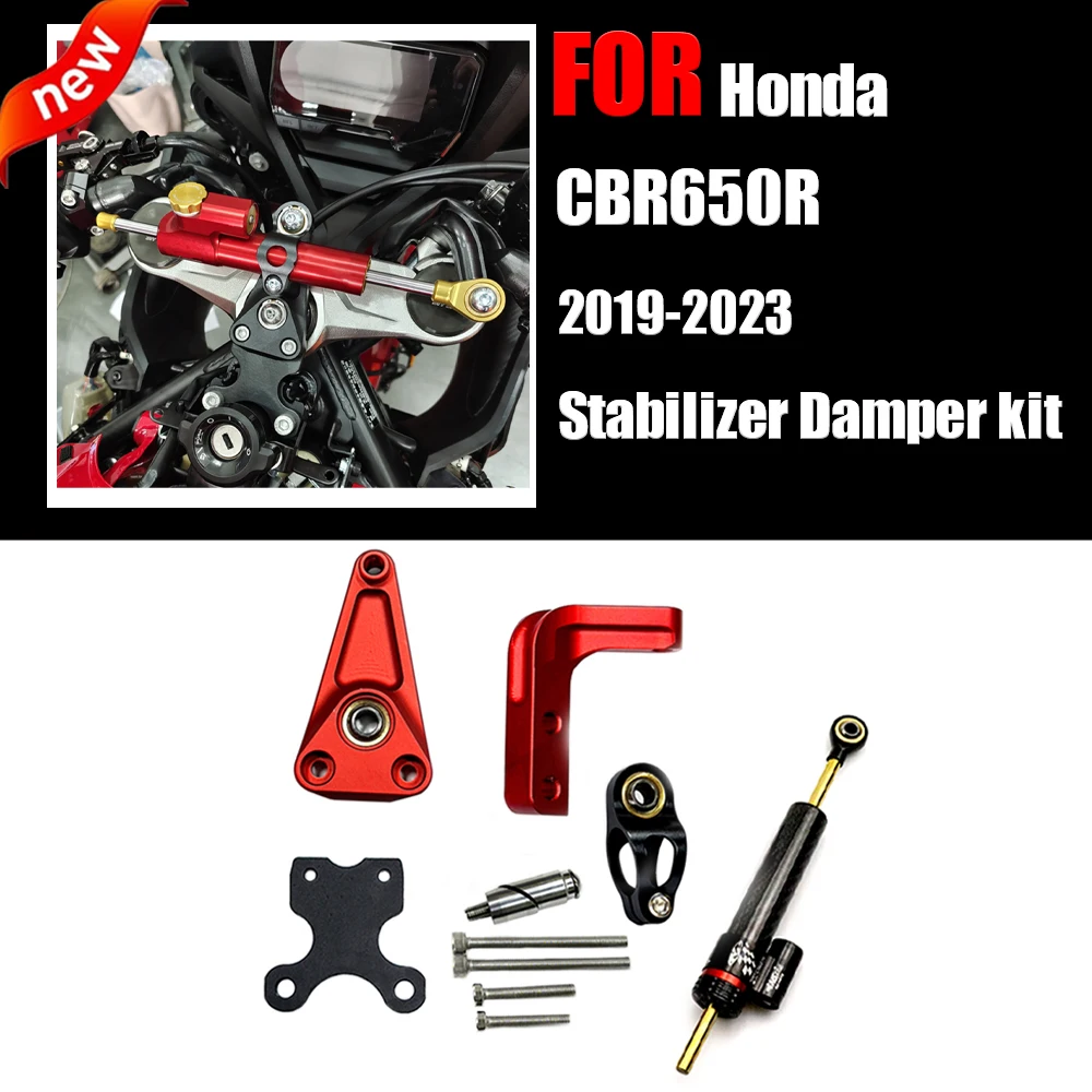 

2022- For Honda CBR500R CBR 500 R CBR 500R 2019-2023 Motorcycle Steering Damper Stabilizer Linear Reversed Safety Control+Brack