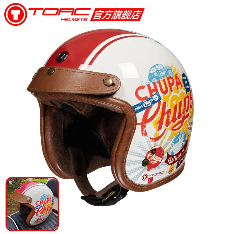

TORC T541 T50S 3/4 Open Face Retro Helmet Cruising Bikes And Scooters Protective Headgear with Vintage Design DOT Certification