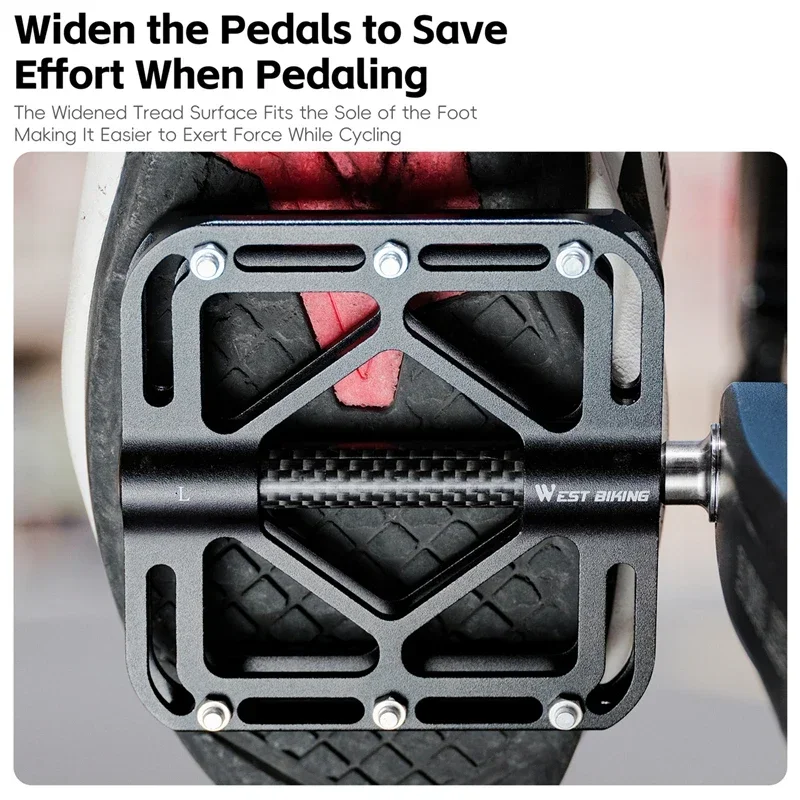 

WEST BIKING Bicycle Pedals Professional Road Bike Pedals Ultralight Speed 3 Bearings Racing Pedal Titanium Alloy Axle For Pedals