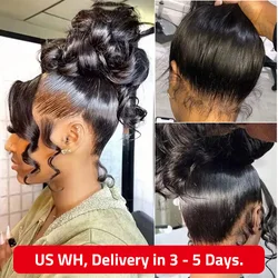 Deep 360 HD Water Wave Body Lace Front Wigs for Women Preplucked Curly Human Hair 360 Full Transparent Lace Closure Frontal Wig