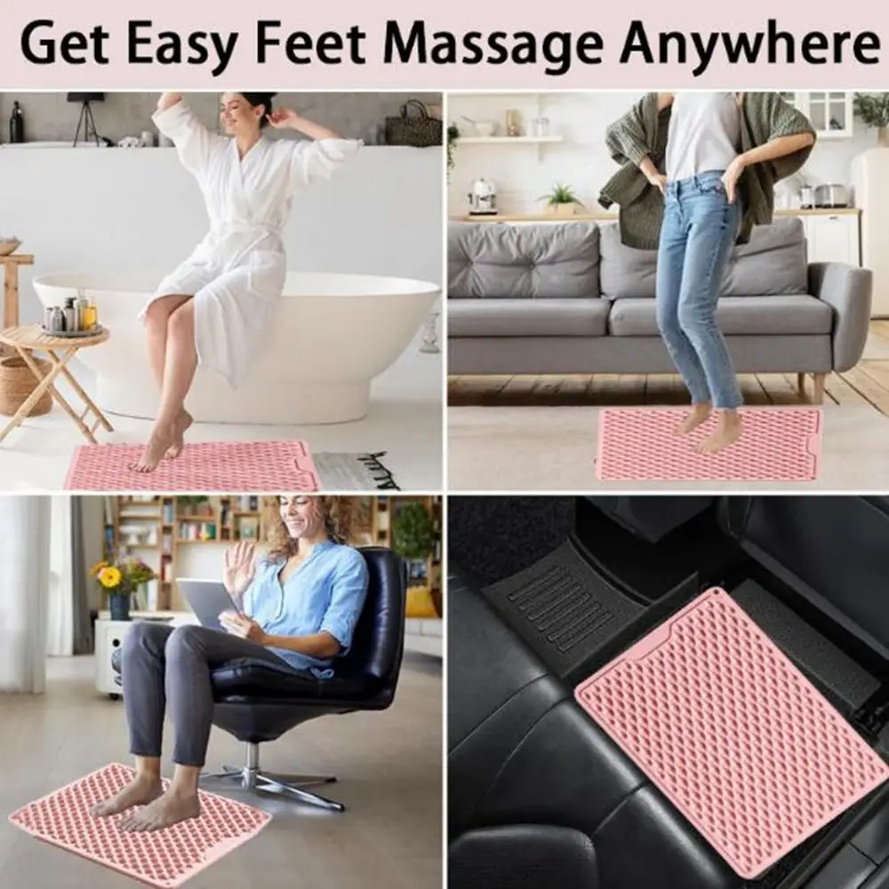 

Durable Silicone Jogging Massage Pad Double-sided Thickened Finger Pressure Board Non-slip Soft Foot Massage Pad Fitness