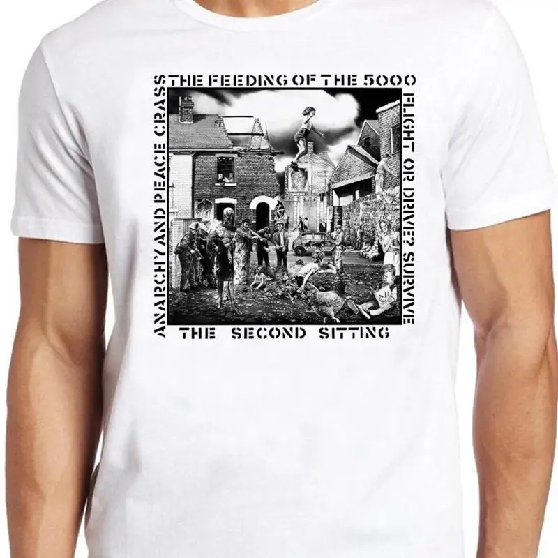 تي شيرت Crass The Feeding of the 5000 Punk Rock Retro هدية رائعة تي شيرت 1461