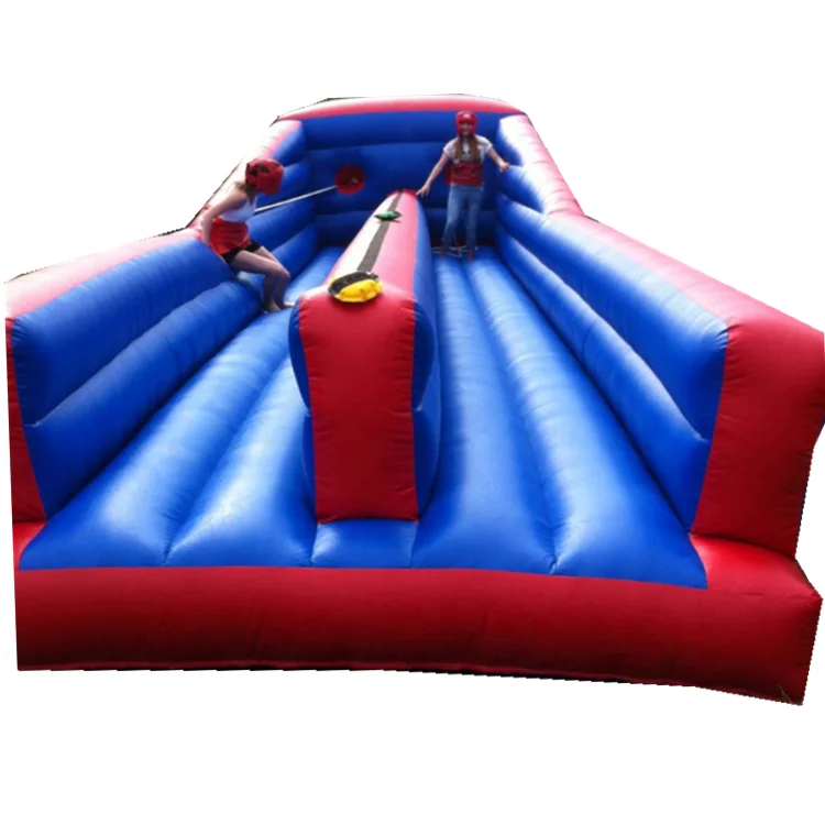 PVC 2 Or 3 Men Air Racing Track Competitive Challenge Race Game Equipment Inflatable Bungee Run