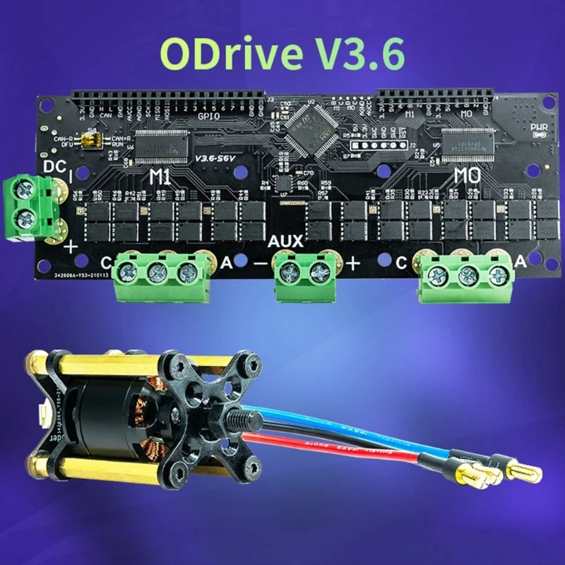 Контроллер серводвигателя ODrive3.6 BLDC Бесшовная интеграция устройств FOC Замена платы сервоконтроллера BLDC