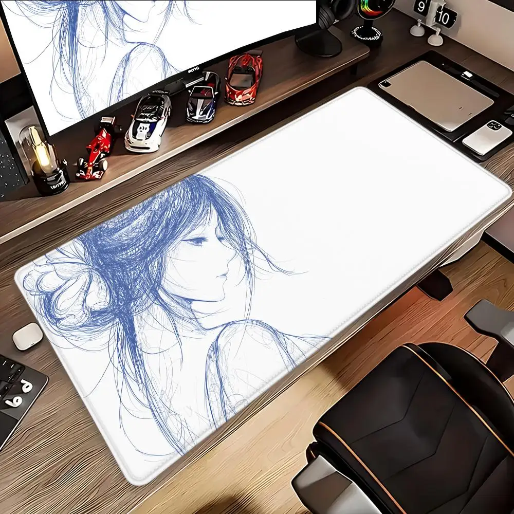 

China's hot-selling First mouse pad Anime line art Animation Beautiful XXL Game Exclusive MousePads PC Computer pad Decor