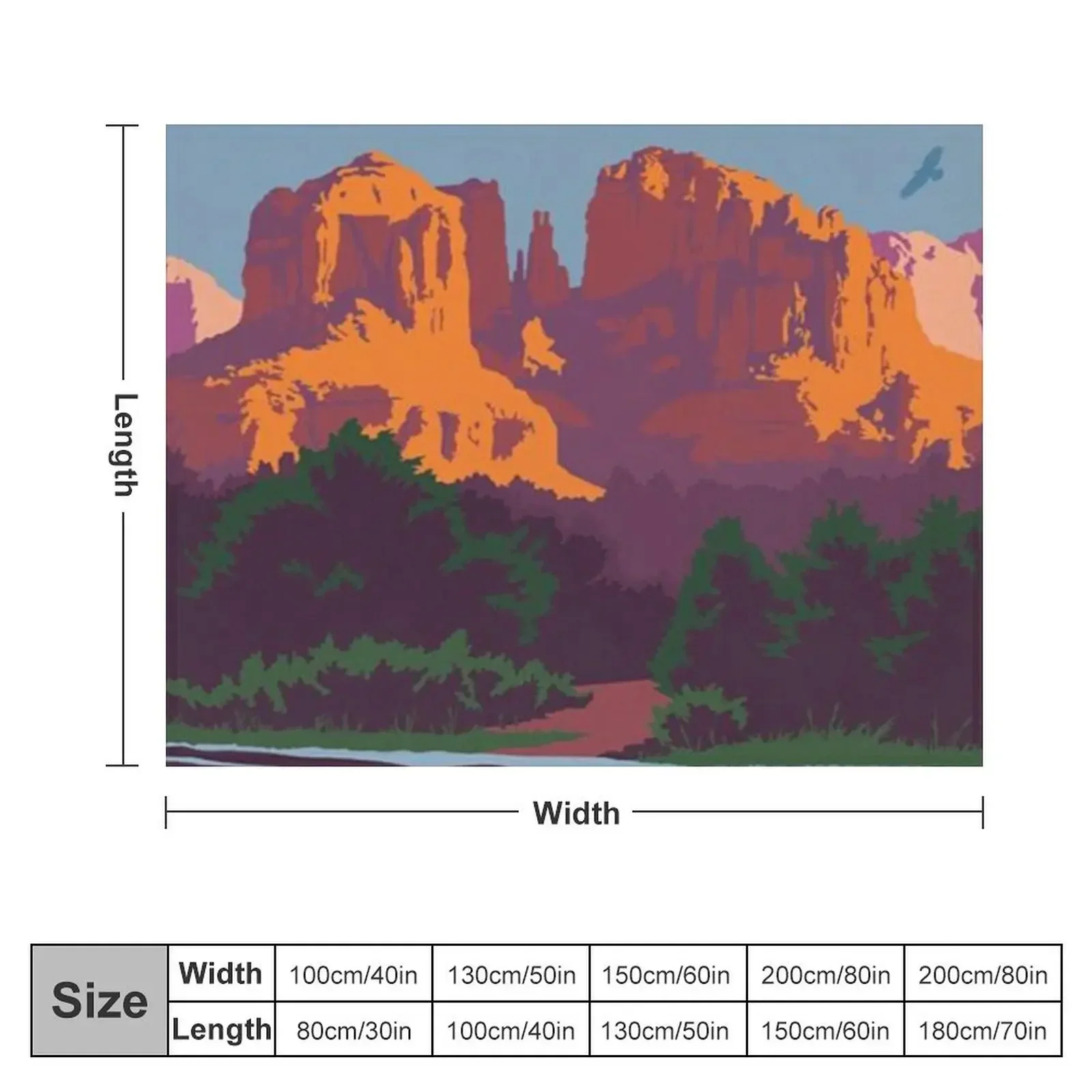 Sedona Cathedral Rock Throw Blanket Tourist Multi-Purpose anime Blankets