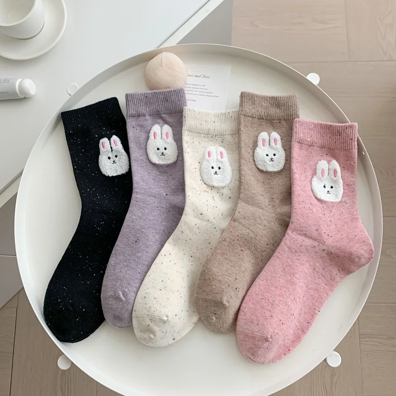 Süße Socken für Frauen Herbst neue Neuheiten koreanischen Stil Mädchen Cartoon Socken atmungsaktive Casual Fashion Damen Crew Socken Kawaii