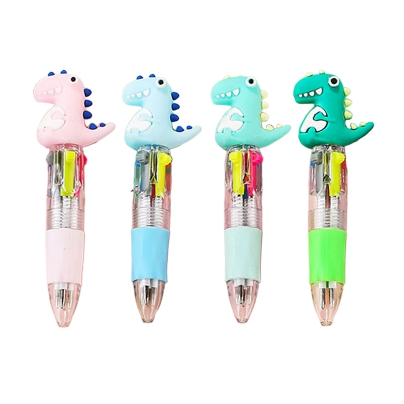 4Pcs Multicolor Ballpoint Pen 4 Color-in-1 Pen Retractable Ballpoint Pen for Kid