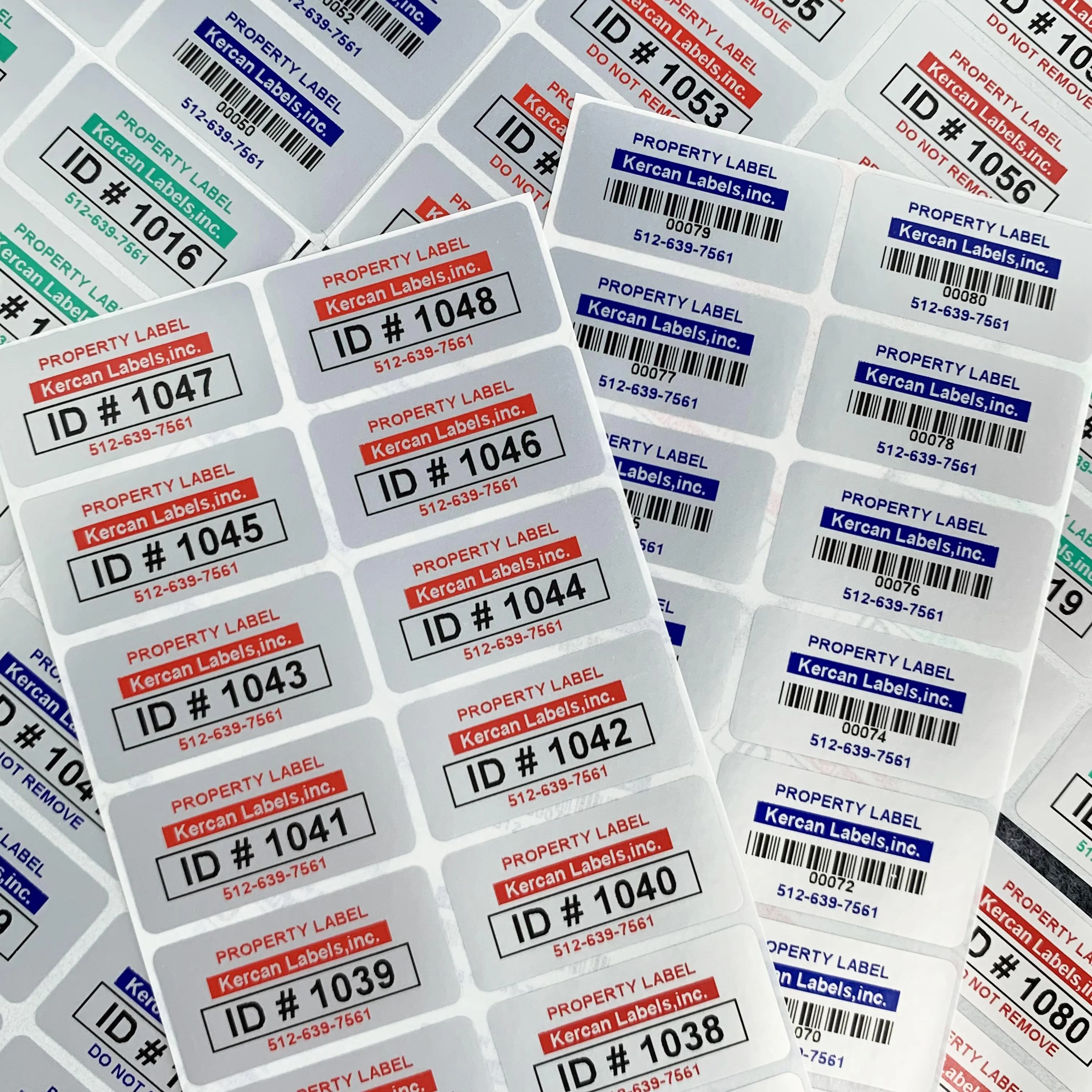 Custom Asset Tags Customized Barcode Labels Personalized Asset Tags Custom Stickers-20mm x 40mm - 320-6400 Labels