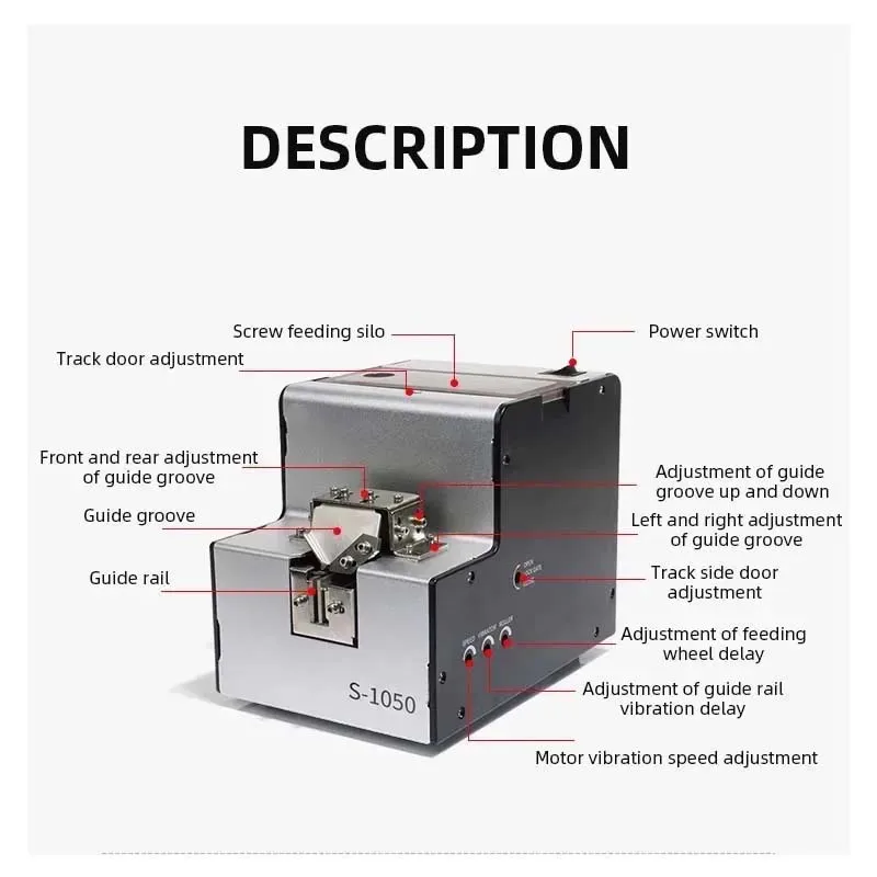 110V 220V Fully Automatic Screw Arrangement Machine M1-M5 1-5mm Screw Feeder Tool Screw Arrangement Handheld Feeder