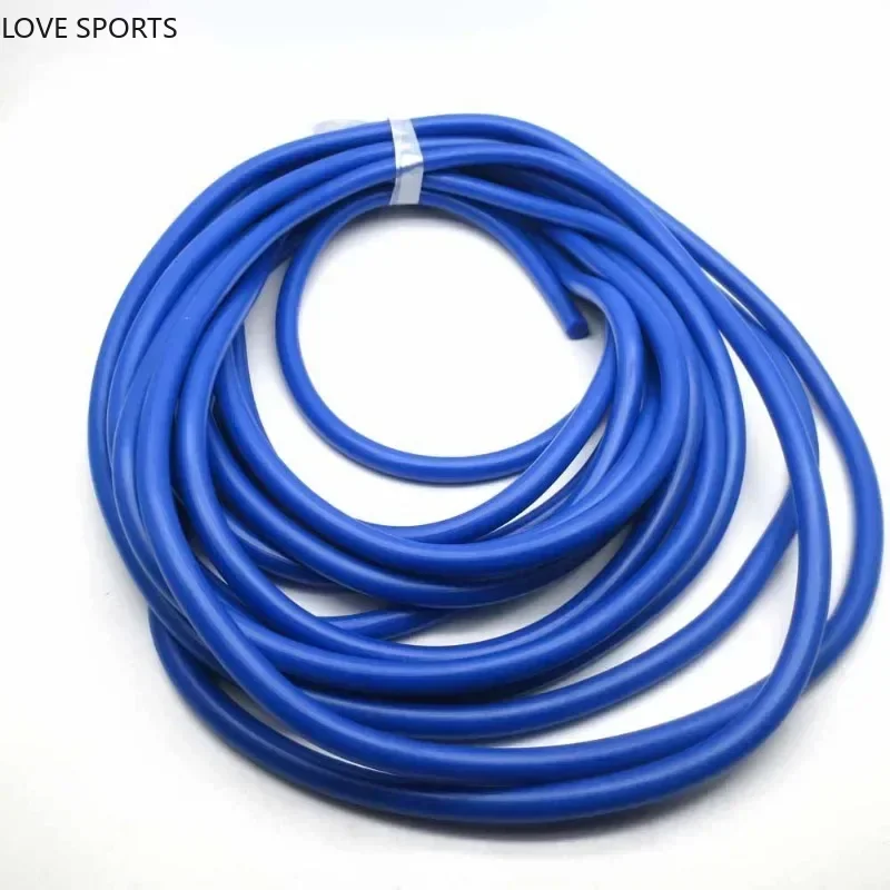 10M Diameter 8MM 10MM 14MM Solid Elastic Rubber (without hole) Blue Latex Yoga Rope Used For Sports Exercise and Fitness Gift