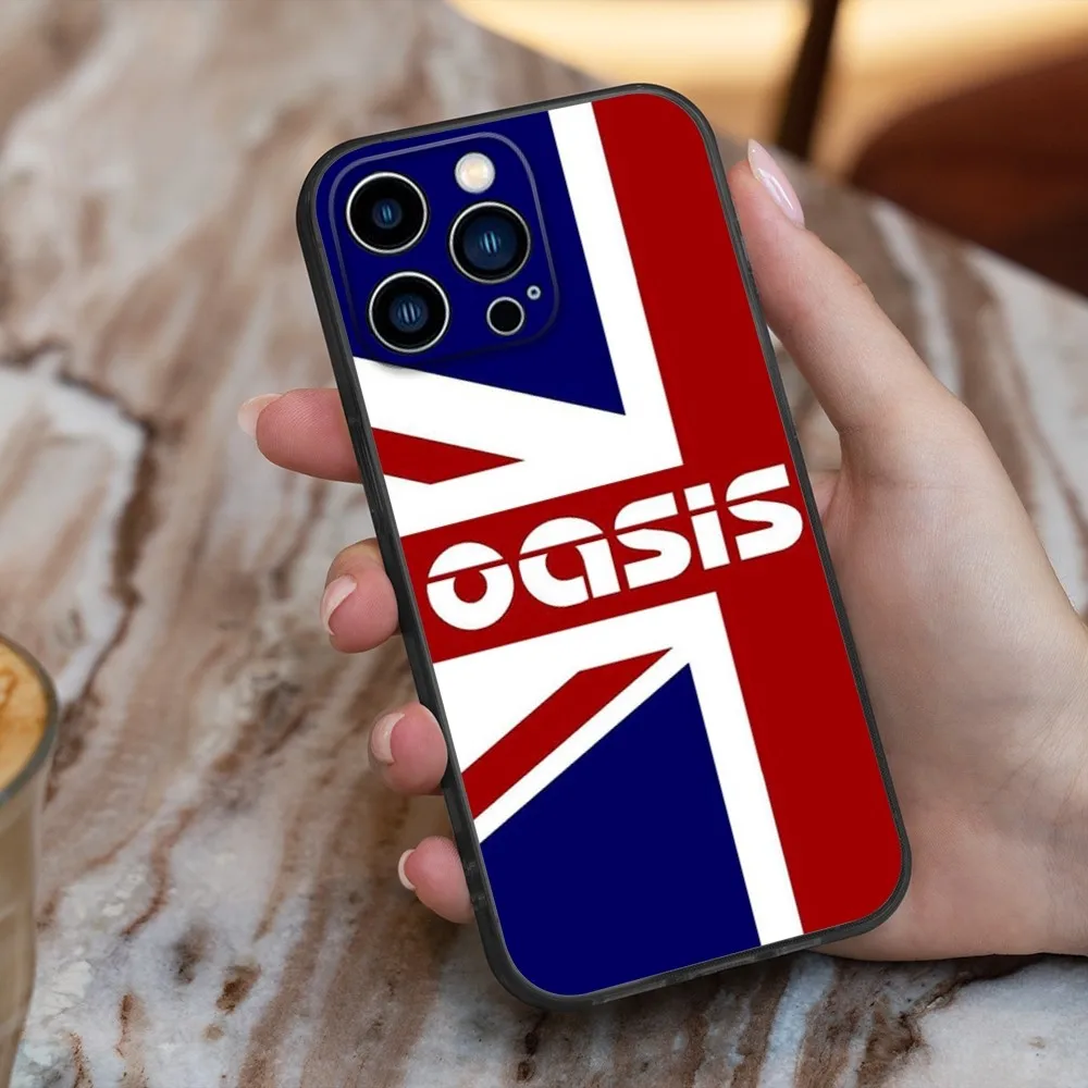 Rock band O-Oasis Phone Case For iPhone 16,15,14,13,12,11,Pro,X,XS,Max,XR,Plus,Mini Soft Silicone Black Shockproof TPU