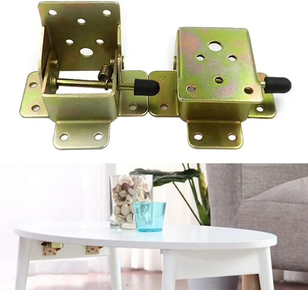 4/1Folding Table Hinge Table Leg Fold Accessories Coffee Table  Chair Bed Leg Foldable Support Brackets Furniture Hardware