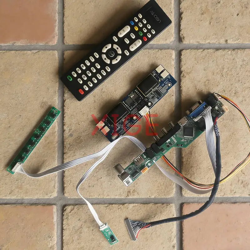 

For CLAA216WA01 M185B1-L01 LCD Monitor Screen Drive Controller Board Kit DIY USB+AV+VGA+HDMI 30Pin LVDS 1366x768 4-CCFL 1366*768