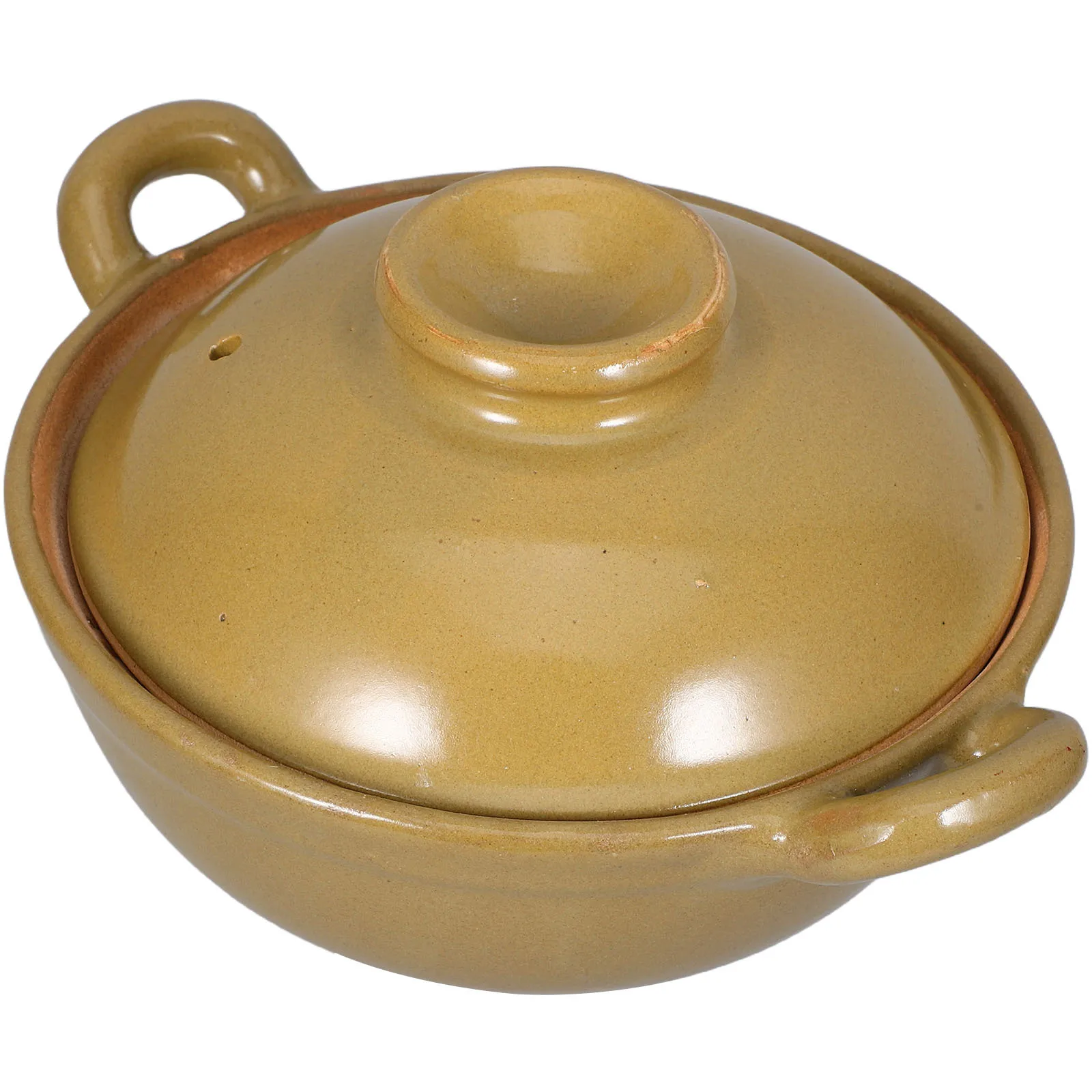 

Home Stove Pottery Clay Casserole Double Handle Design Perfect for Slow Stews Soups and Meat Casserole Pot Food Stew Pot