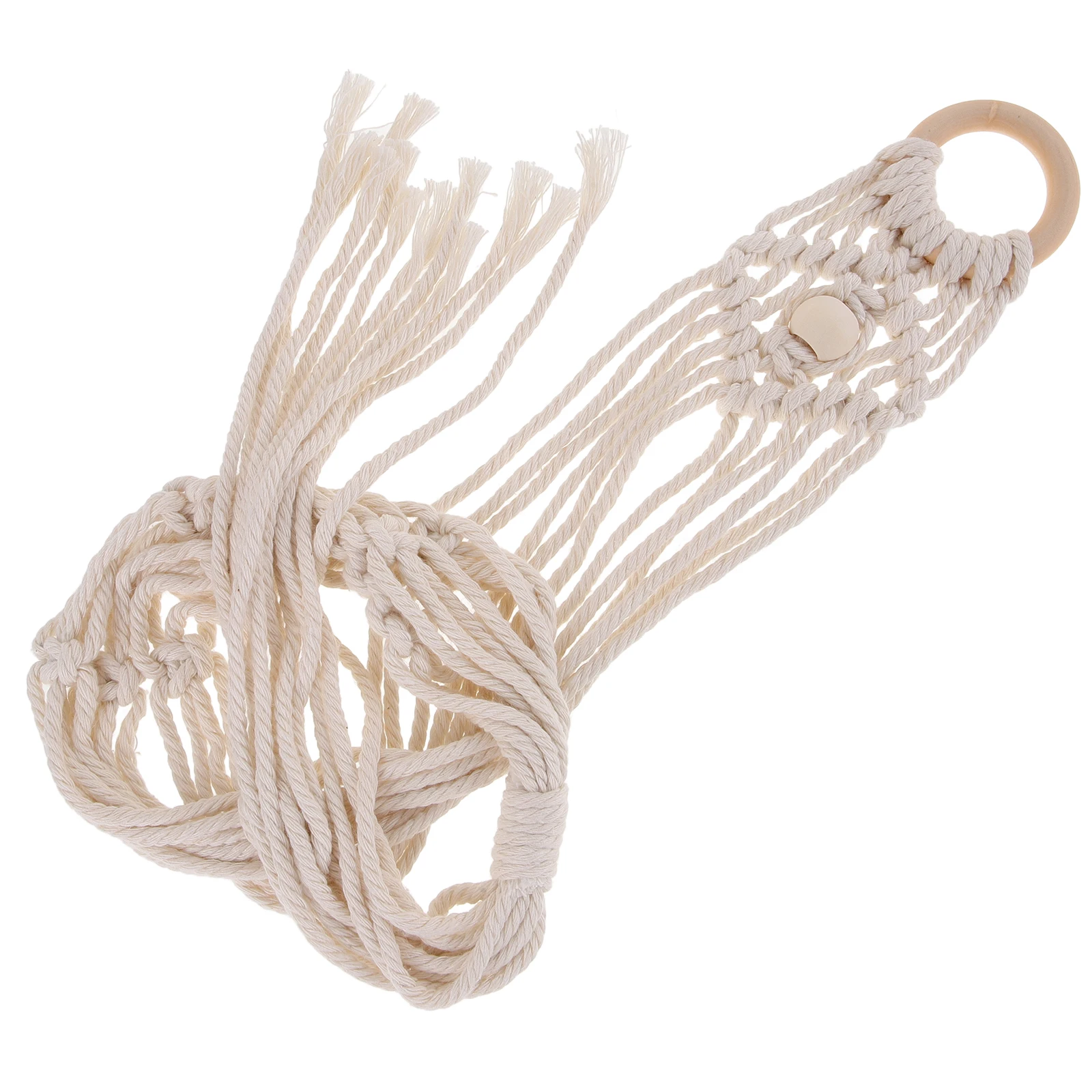 

Foldable Macrame Guitar Wall Mount Hanger Cotton Rope Storage Bracket for Ukulele Decorative Handwoven Instrument Wall Hanging