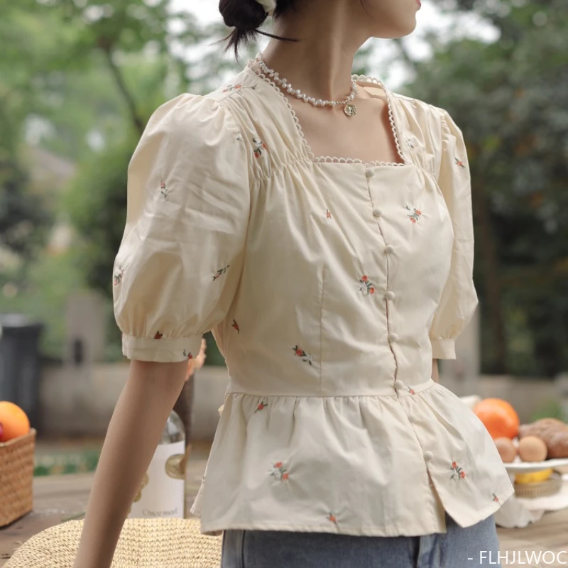 Cotton Short Chic Tops Long Sleeve Basic Shirts Single Breasted Button Blouse Retro Japan Korea Style Peplum Women Tops Bow Tie