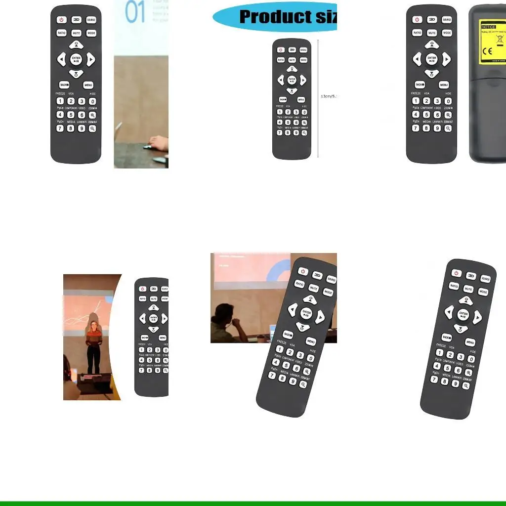 Controle remoto substituição universal U55C para X128GH x118h x1126ah d616d vários modelos projetor e mais preto