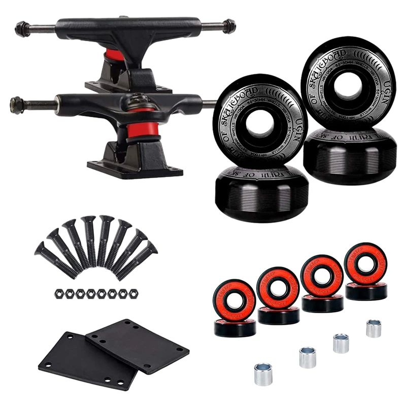 

UGIN Skateboard Wheels Set,Include Skateboard Trucks,Skateboard Wheels 52Mm,Skateboard Bearings,Skateboard Hardware