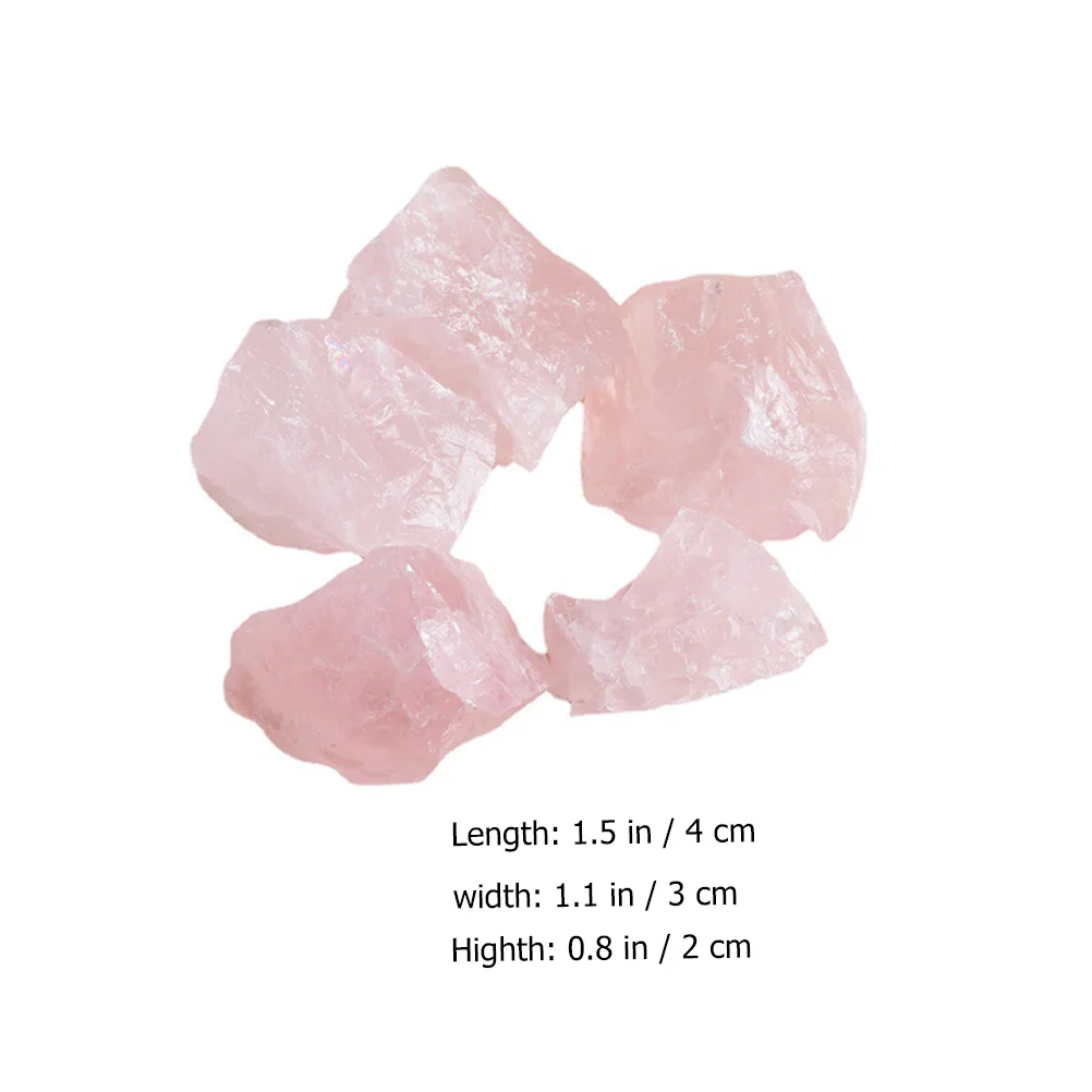 Crystals and Stones Small Rose Quartz Rough Desktop Ornament Decoration DIY Raw