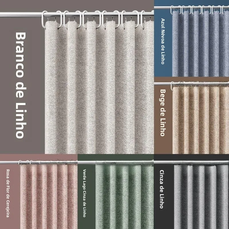 thickened-linen-like-bath-curtain-waterproof-mold-proof-polyester-cloth-bathroom-home-direct-supply-230g-hygienic-curtain