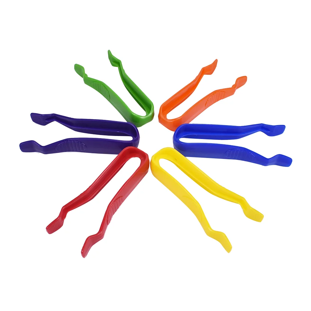 6 Pcs Colorful Plastic Tweezers Beads Craft Lash Jewelry Making Tools Accessories Insect