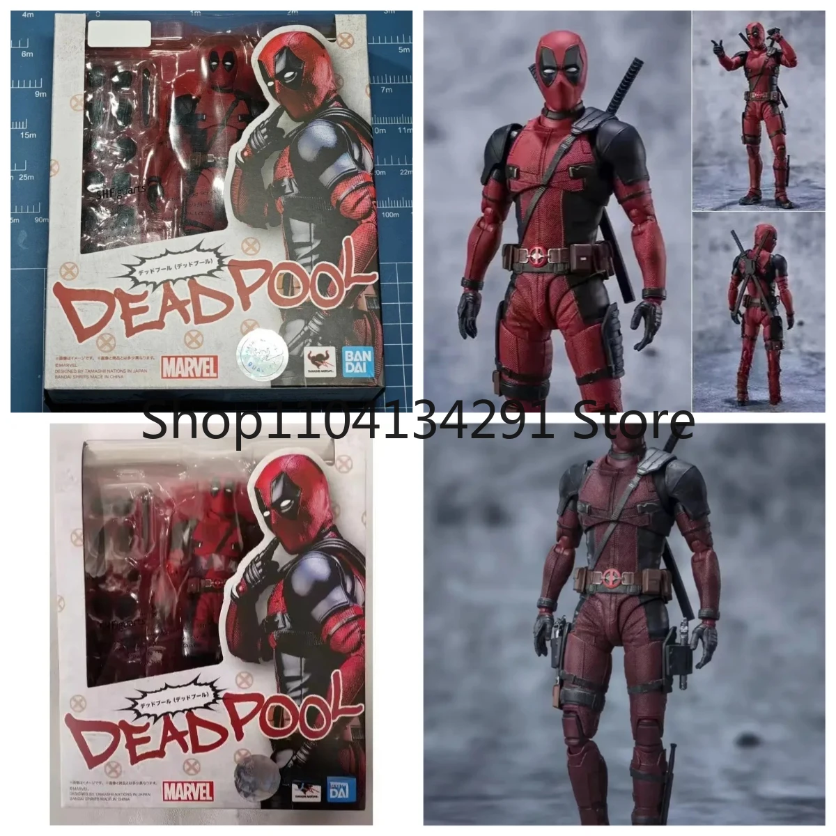 

Authentic Original Brand New in Stock Bandai SHF Action Figure Marvel DEADPOOL Japanese Version Birthday Gift Toy Collectible
