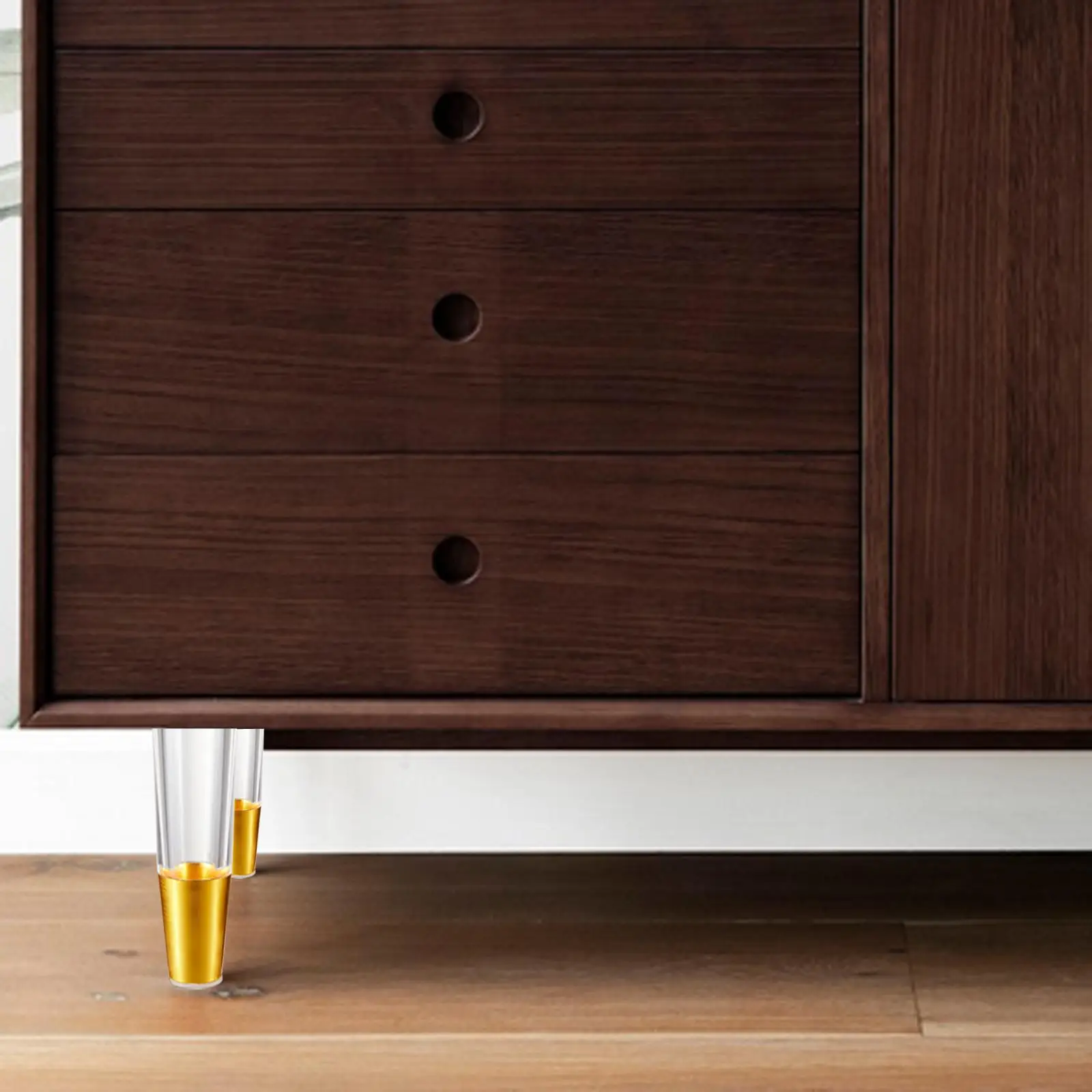 

Sturdy Acrylic Furniture Leg Scratch Resistant Sleek Finish Replacement Support for Wardrobe Table