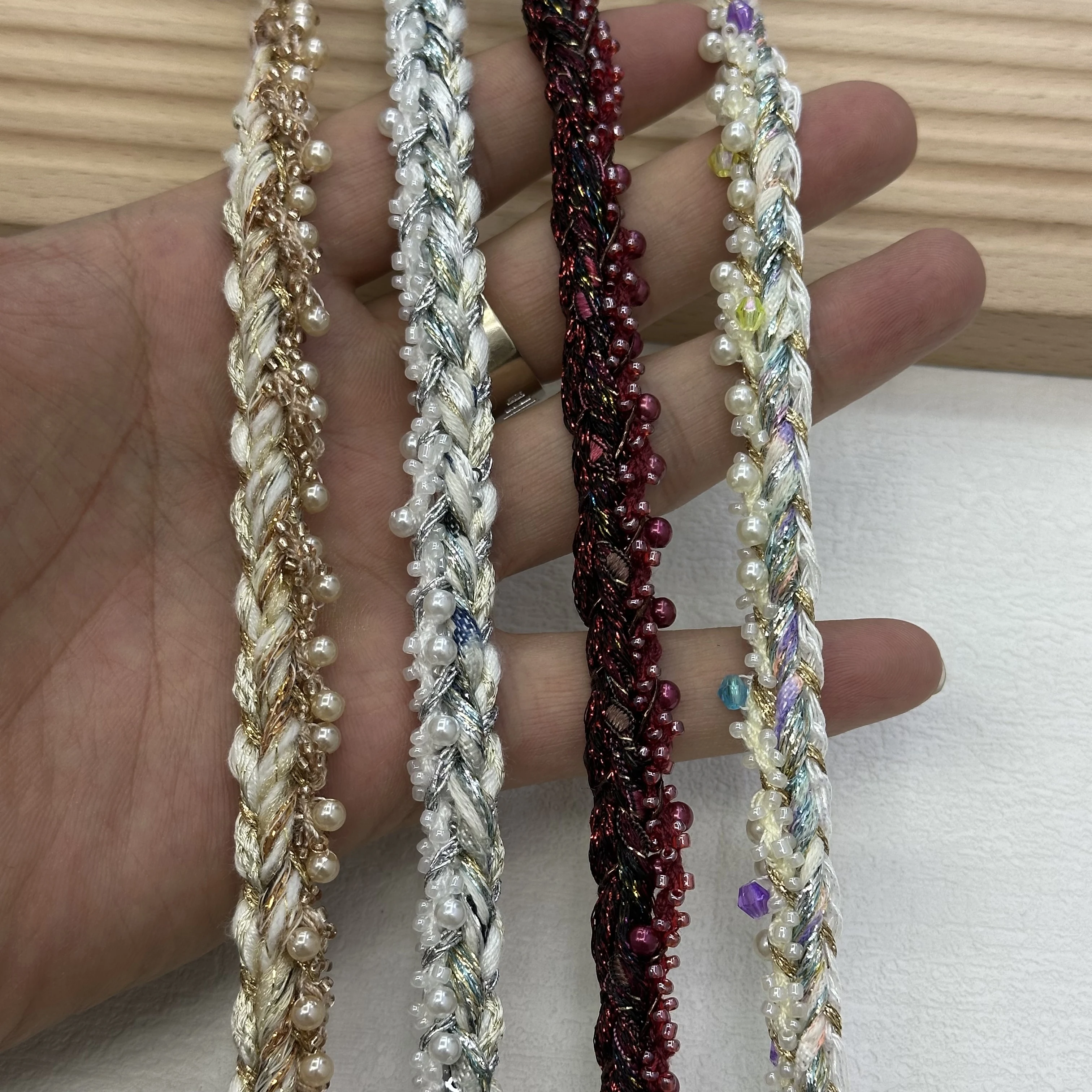 

3yard 1.3cm wide Fabric For Sewing Skirts,curtains,clothing accessories lace trim Fried Dough Twists braid lace trim ribbon