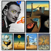 S-Salvador Dali Artist Abstract Poster Room Home Living Bed Room Bar Hallway Sticky Wall Art Printing Waterproof Aesthetic Decor