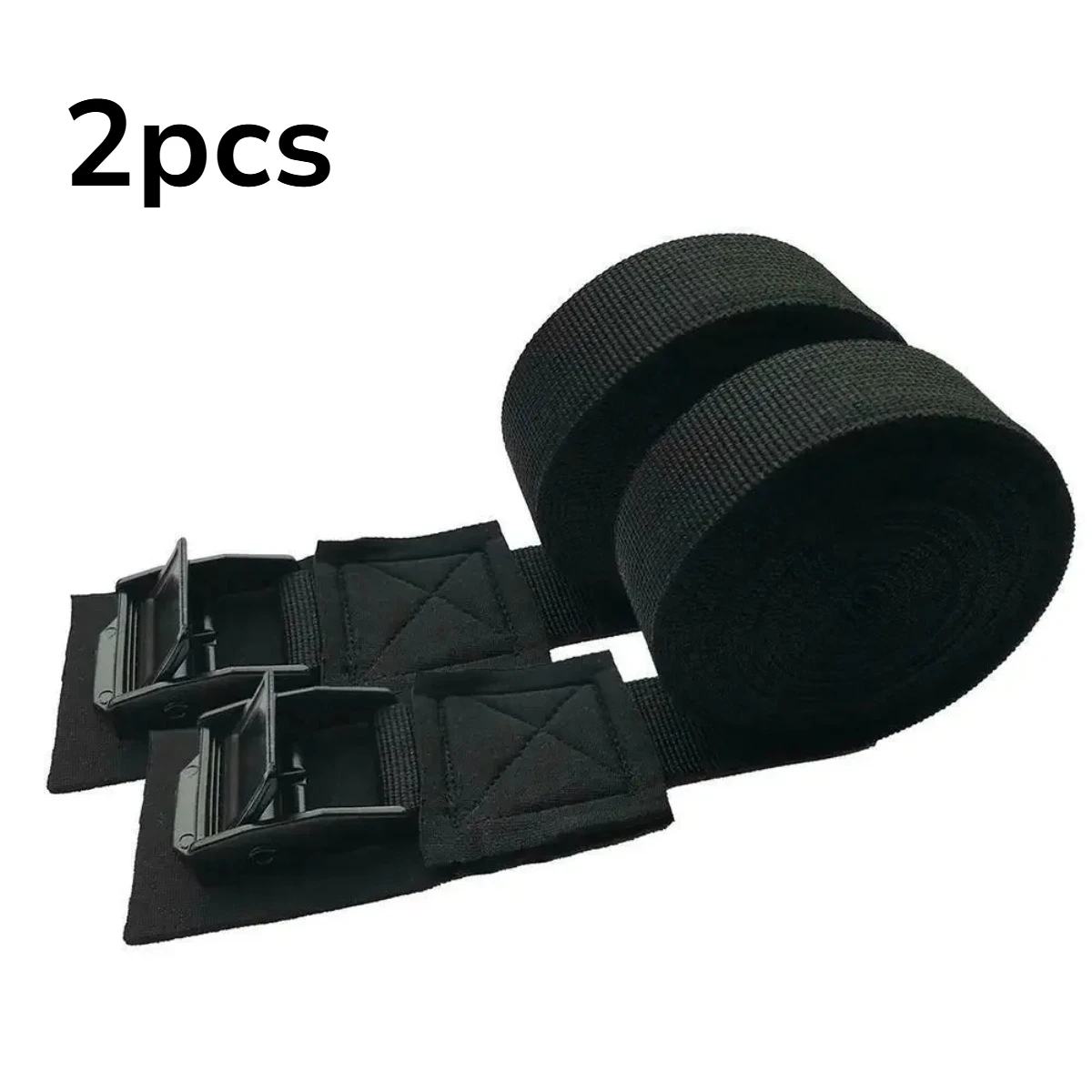 Set Of 2 Car Roof Kayak Fastener Straps Quick Release Cam Loop High Capacity Polyester Uses For Outdoor Water Sports Gear