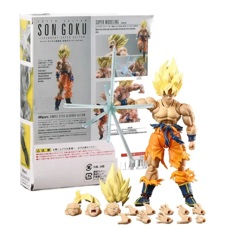 In Stock Dragon Ball Super SHF Saiyan Goku (Legendary) Awakening Anime Action Figure Genuine Assembly PVC Model Toy Holiday Gift