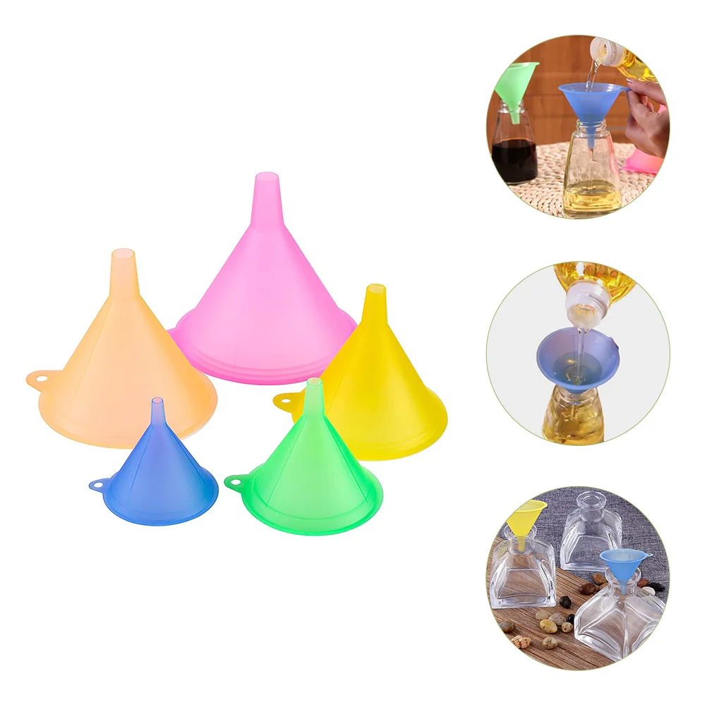 

5 Pcs Sponge Mini Funnel Small Funnels for Filling Bottles Plastic Portable
